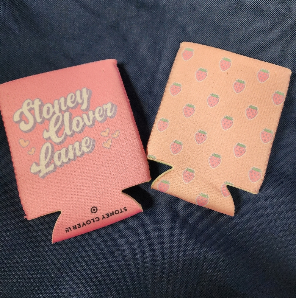 Stoney Clover Lane Strawberry Drink Sleeves - Peach and Pink